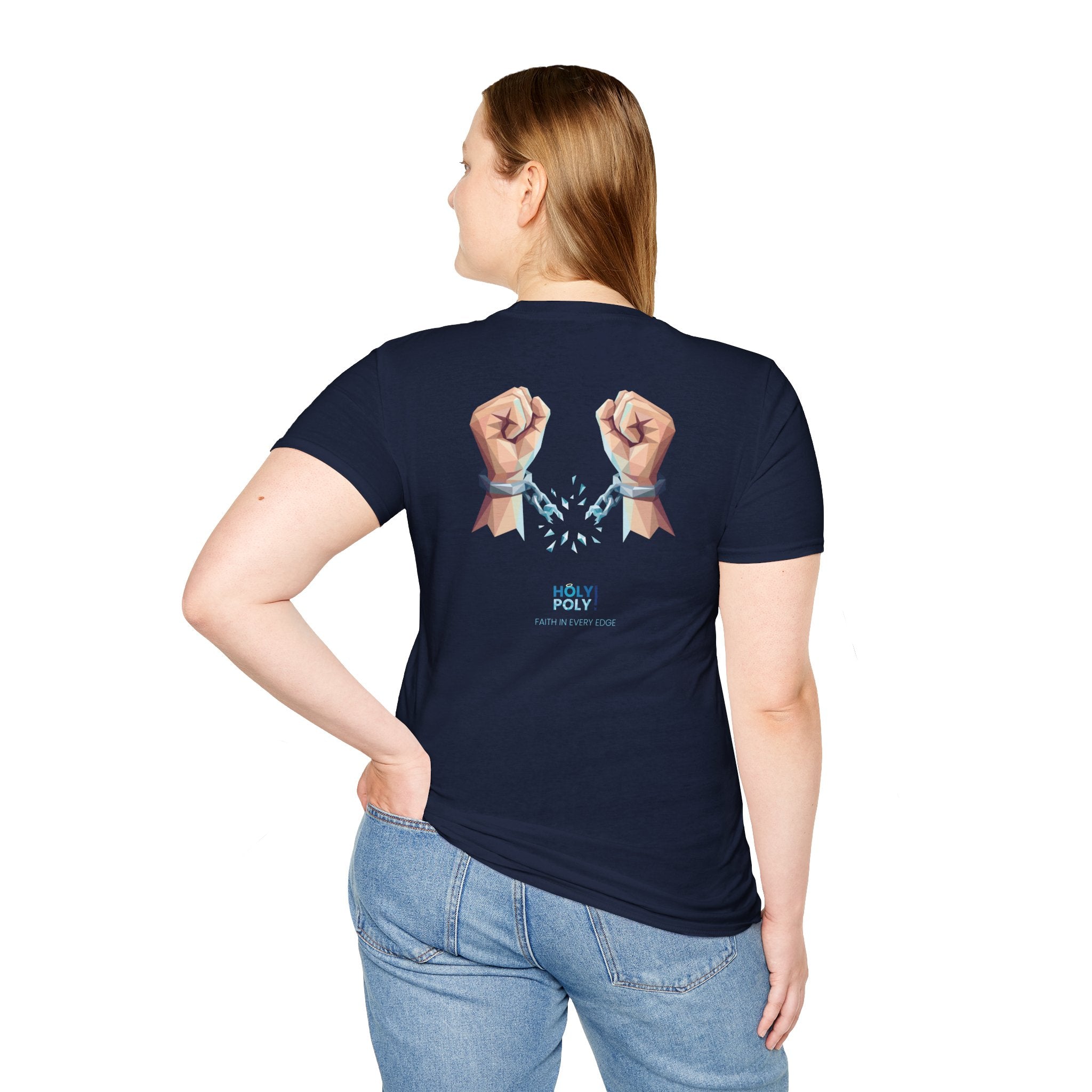 Freed by the truth. T-Shirt — Holy Poly