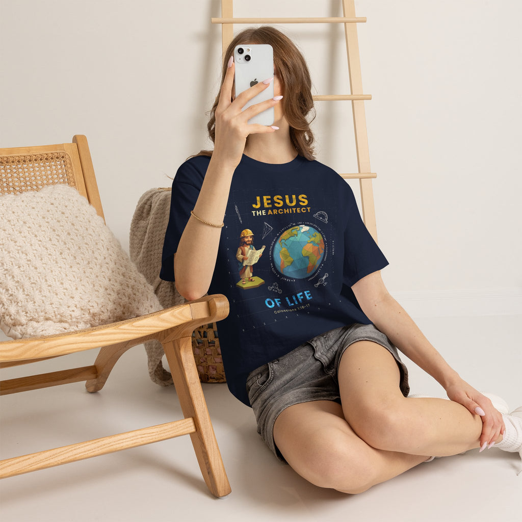 Jesus The Architect of Life T‑Shirt — Christian Faith, Holy Poly!