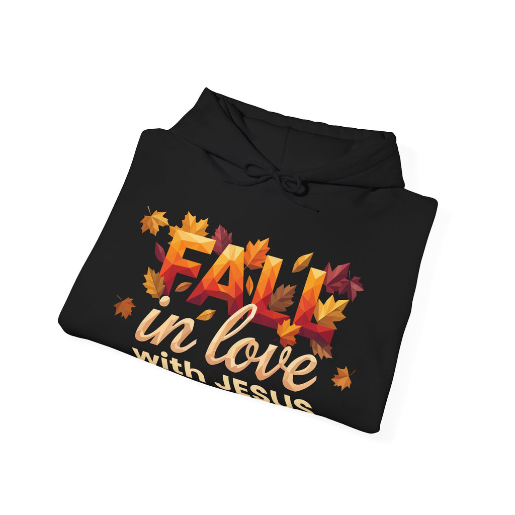 Fall in Love with Jesus Hoodie — Autumn Christian Sweatshirt (Matthew 22:37)