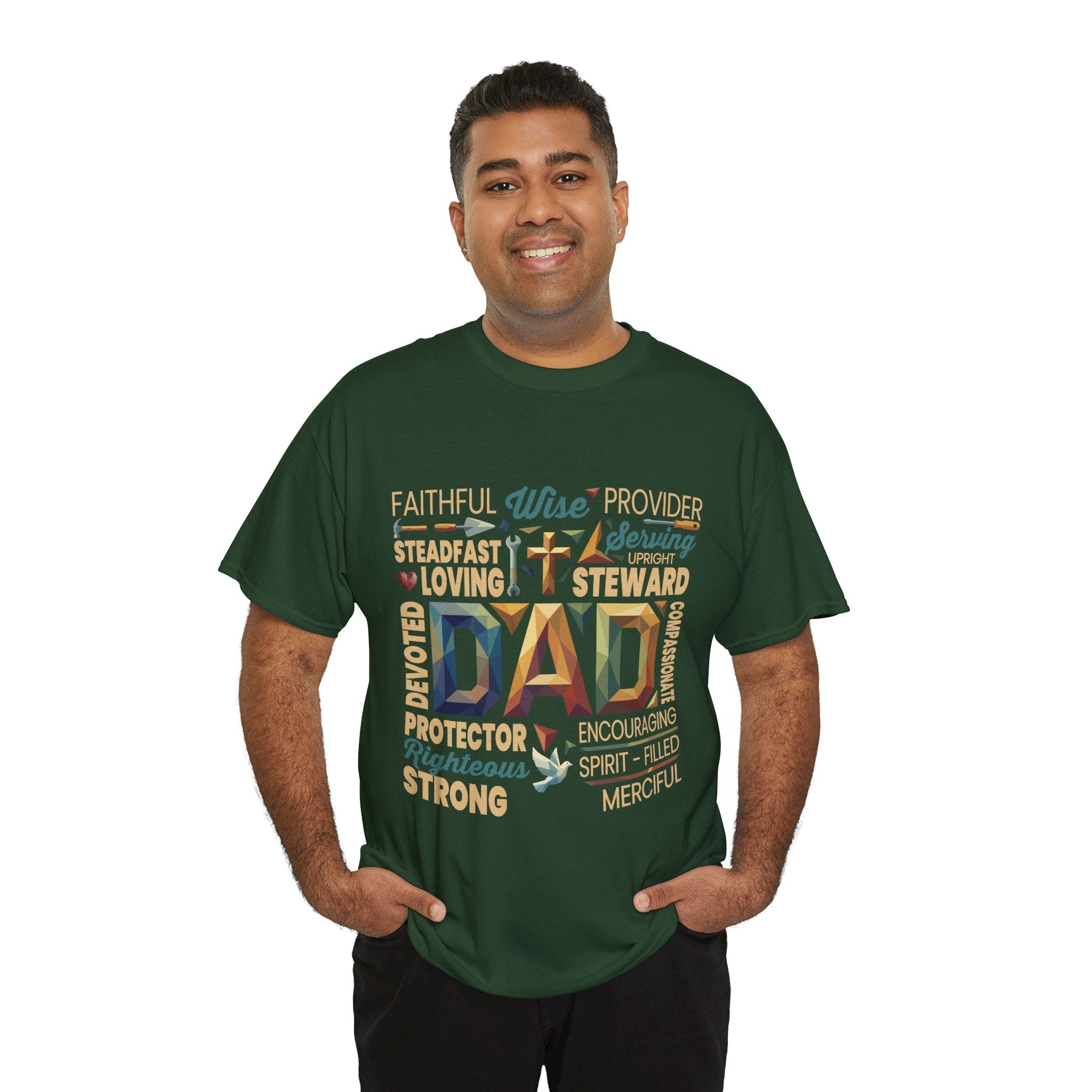 Faith-Filled Dad T-Shirt — Holy Poly!