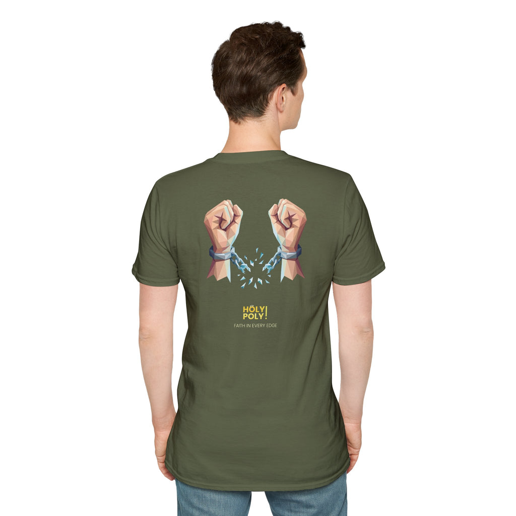 Freed by the truth. T-Shirt — Holy Poly