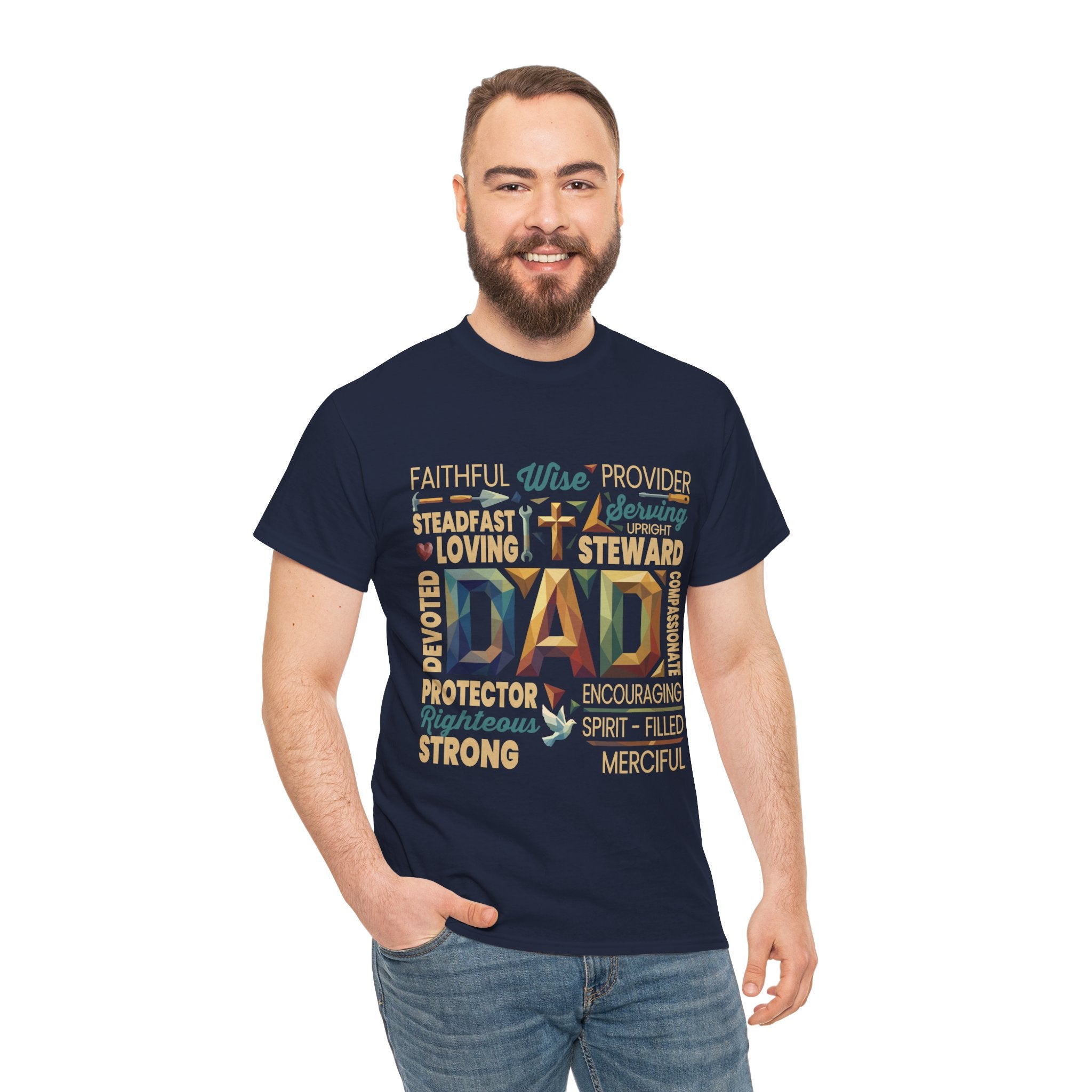 Faith-Filled Dad T-Shirt — Holy Poly!