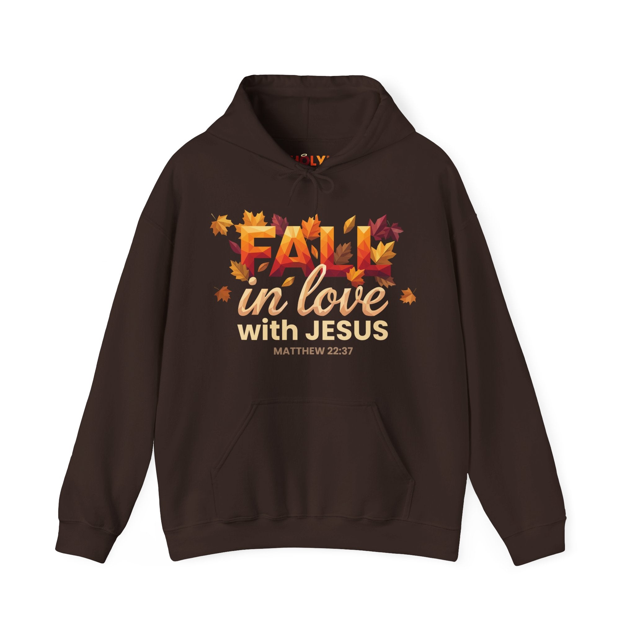 Fall in Love with Jesus Hoodie — Autumn Christian Sweatshirt (Matthew 22:37)