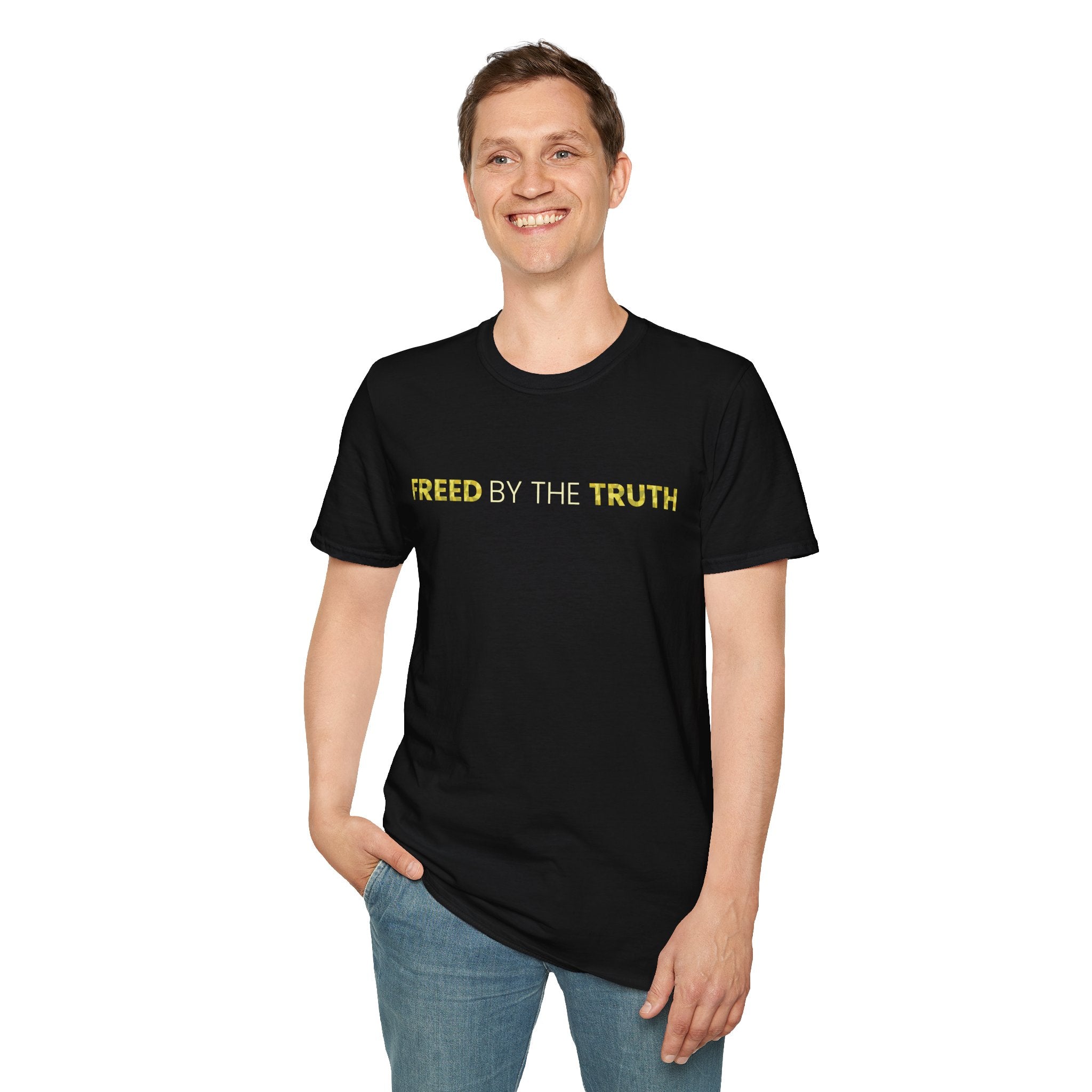Freed by the truth. T-Shirt — Holy Poly