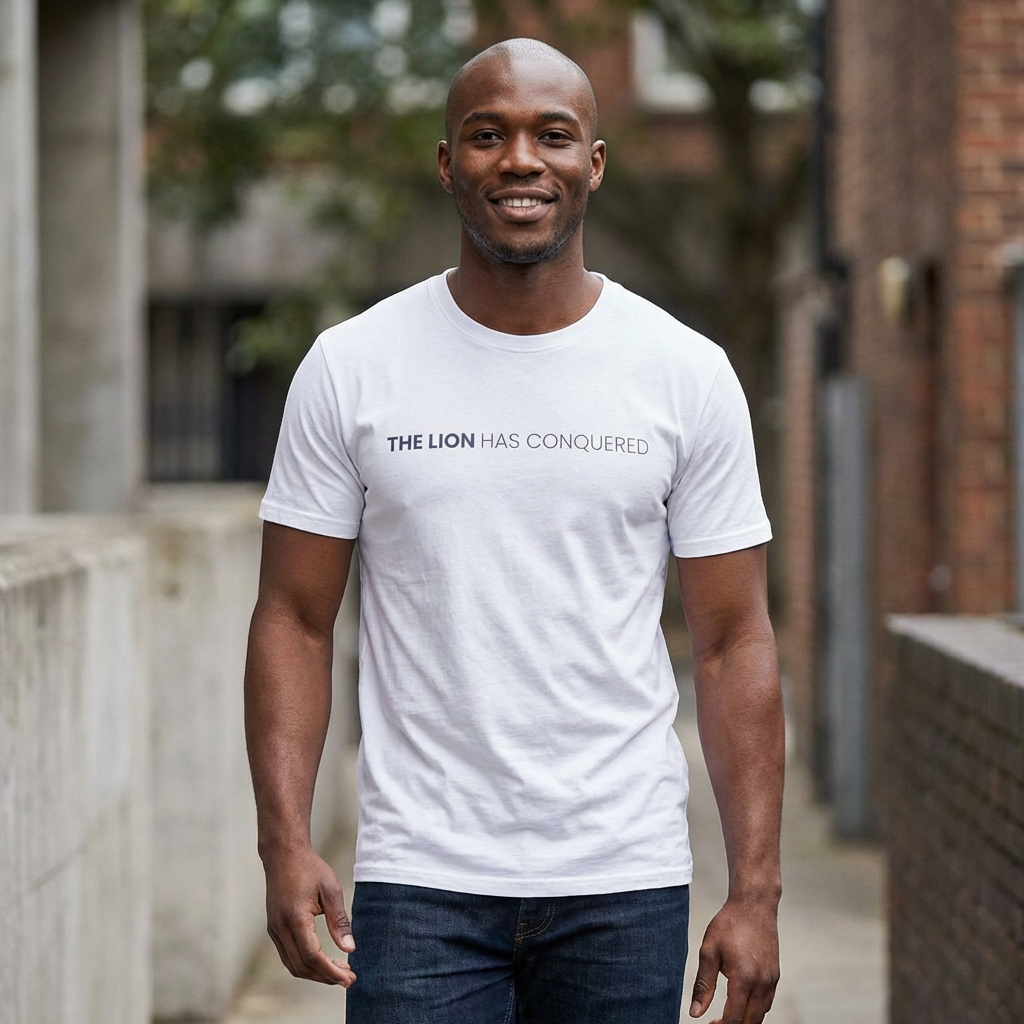 The Lion has Conquered. T-Shirt — Holy Poly