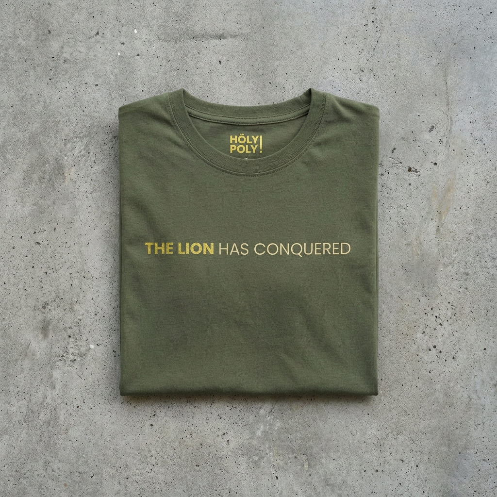 The Lion has Conquered. T-Shirt — Holy Poly