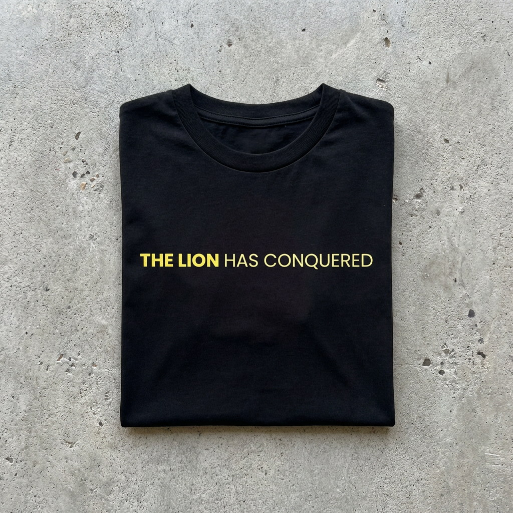 The Lion has Conquered. T-Shirt — Holy Poly