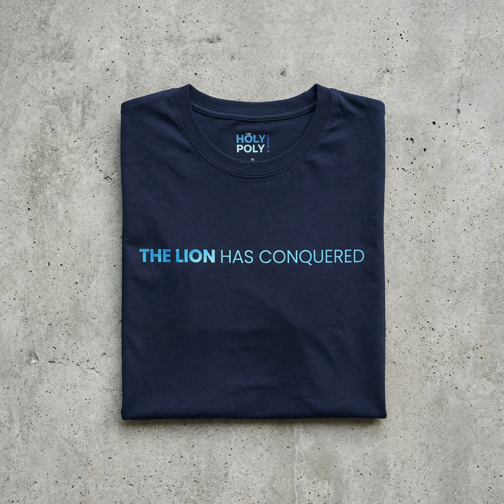 The Lion has Conquered. T-Shirt — Holy Poly