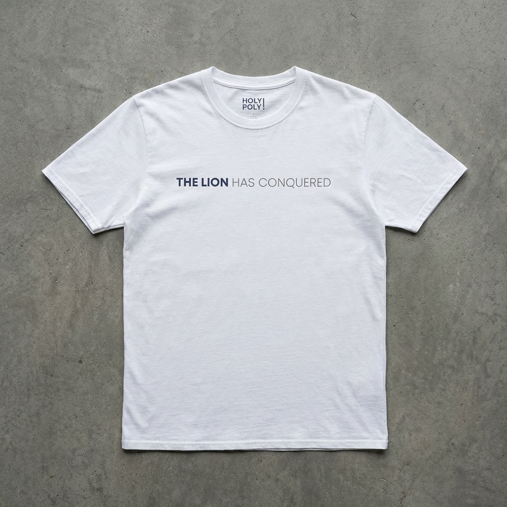 The Lion has Conquered. T-Shirt — Holy Poly