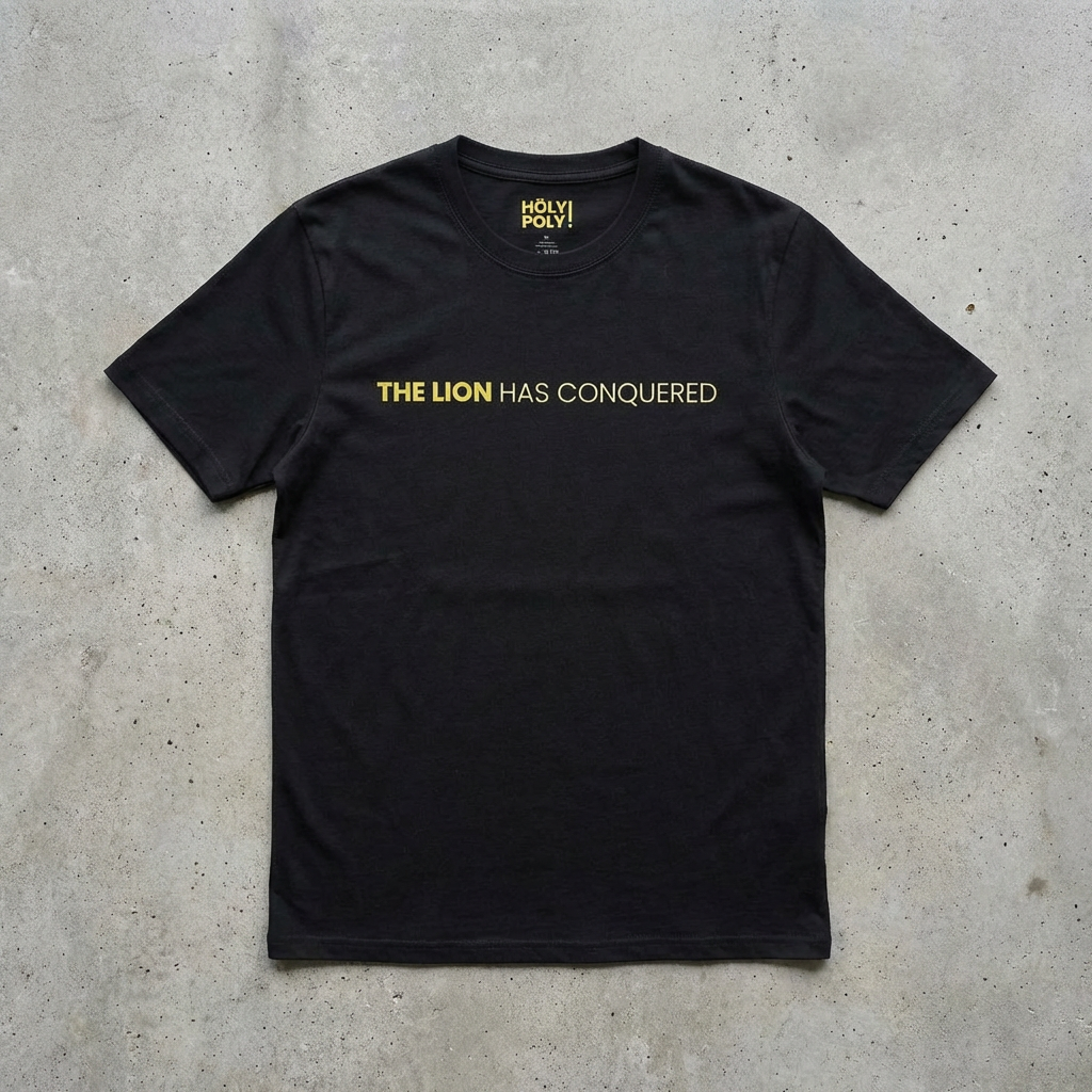 The Lion has Conquered. T-Shirt — Holy Poly