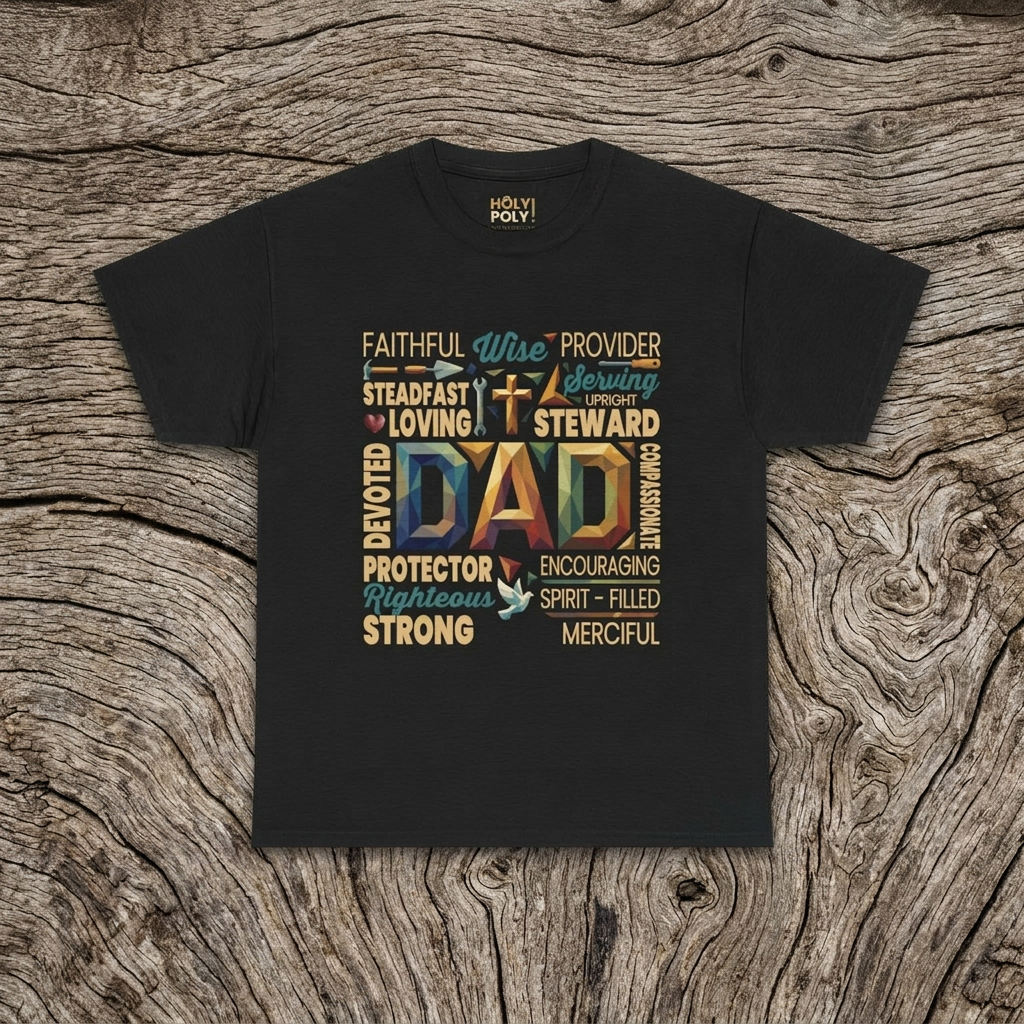 Faith-Filled Dad T-Shirt — Holy Poly!