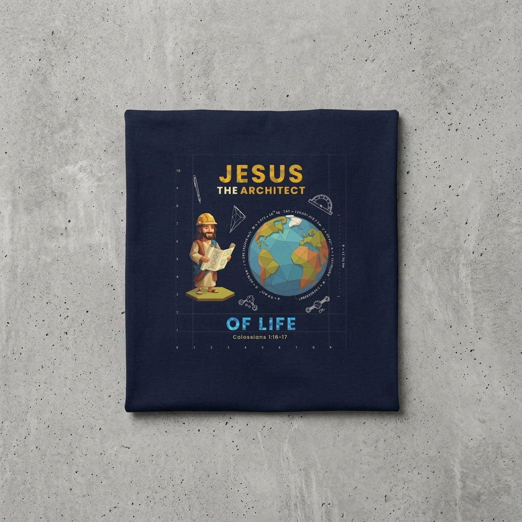 Jesus The Architect of Life T‑Shirt — Christian Faith, Holy Poly!