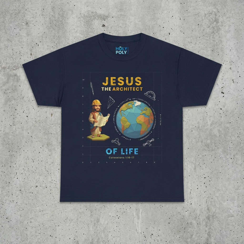 Jesus The Architect of Life T‑Shirt — Christian Faith, Holy Poly!