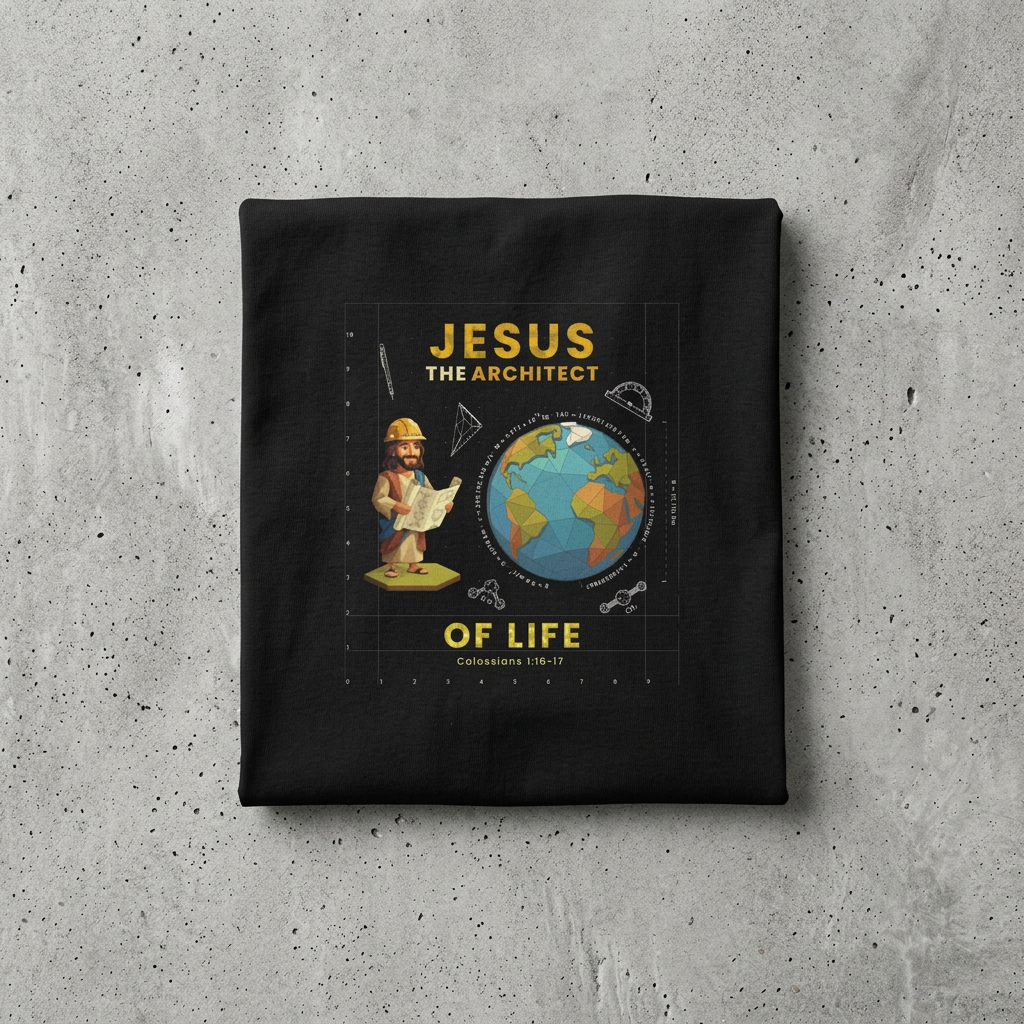 Jesus The Architect of Life T‑Shirt — Christian Faith, Holy Poly!
