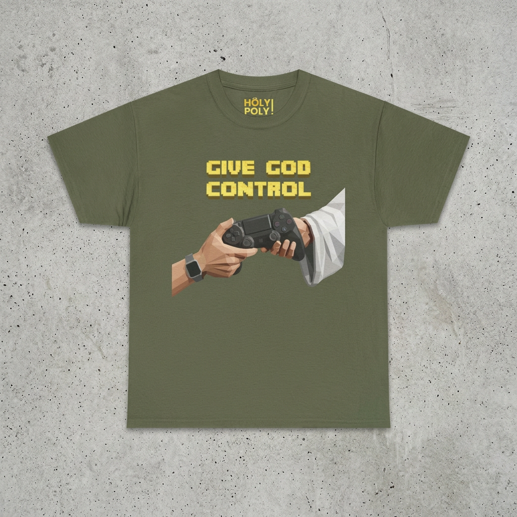 Give God Control T-Shirt — Holy NerdTee - HolyPoly!