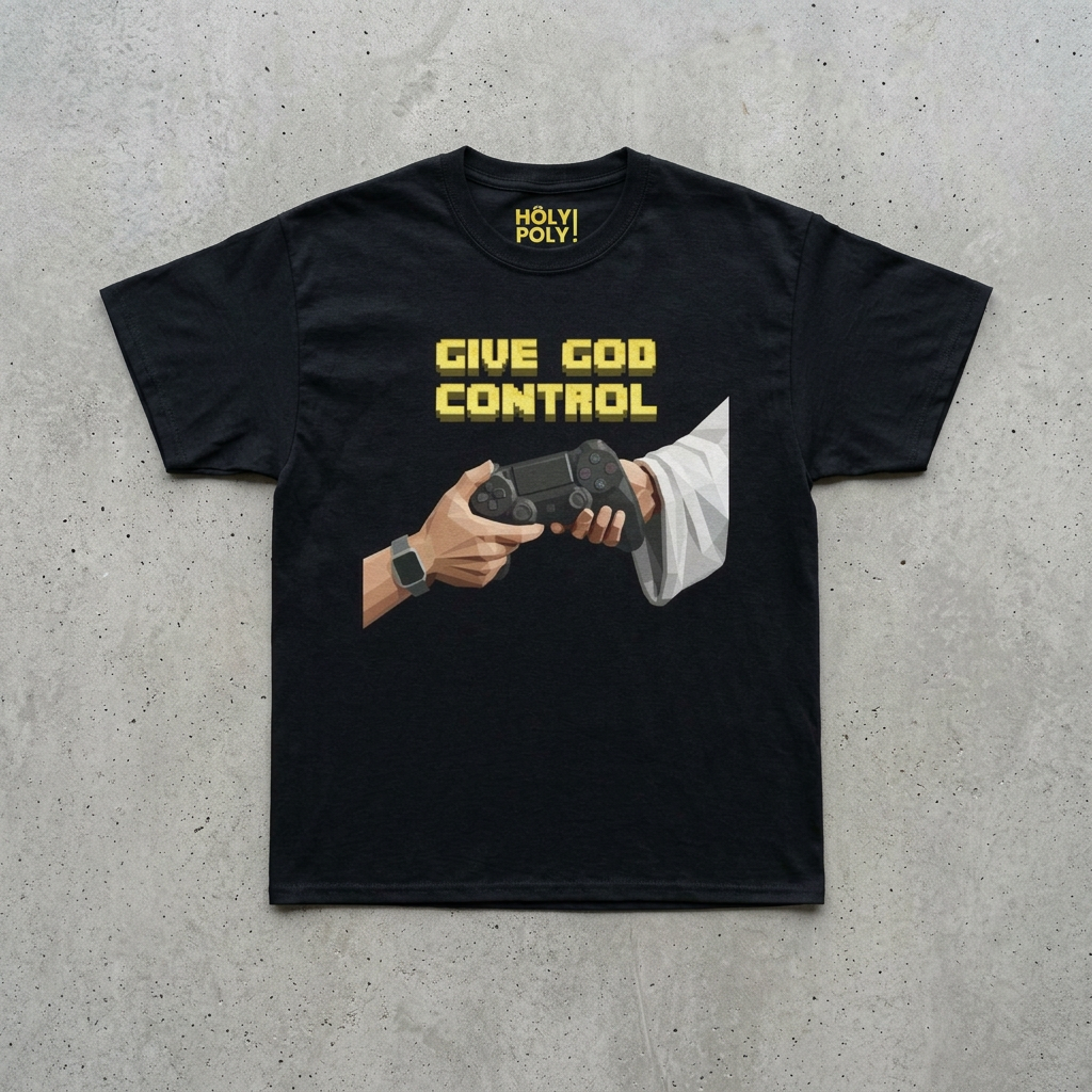 Give God Control T-Shirt — Holy NerdTee - HolyPoly!