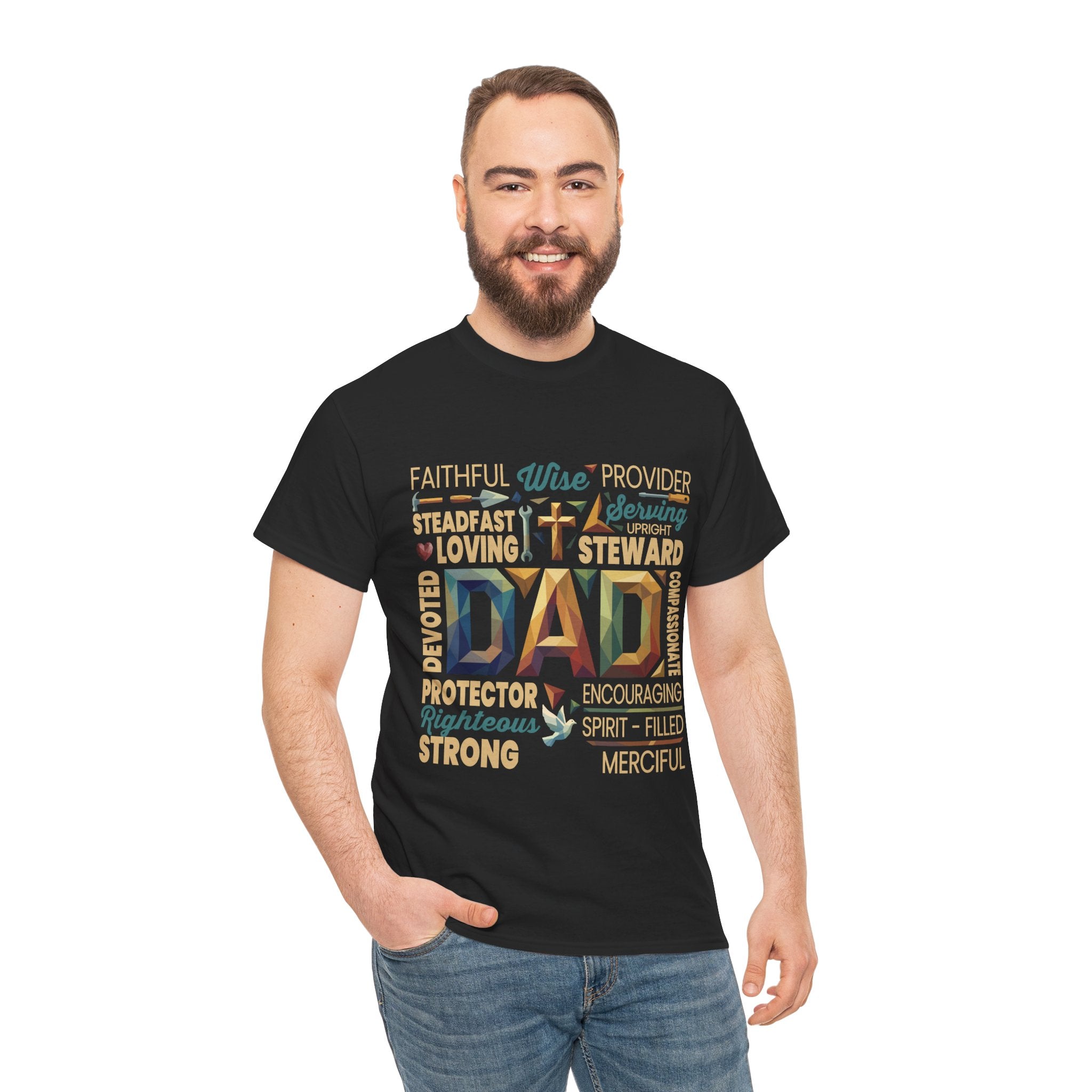 Faith-Filled Dad T-Shirt — Holy Poly!