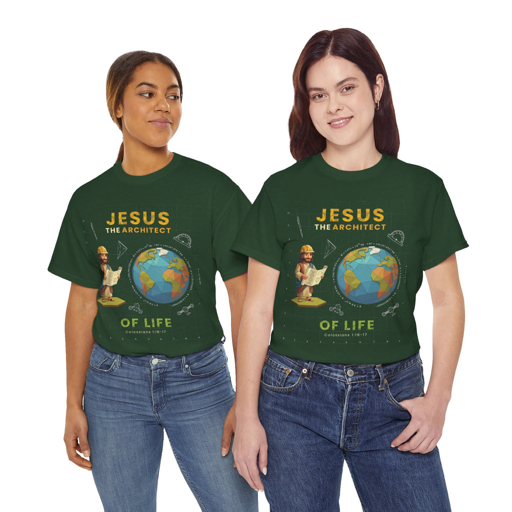 Jesus The Architect of Life T‑Shirt — Christian Faith, Holy Poly!