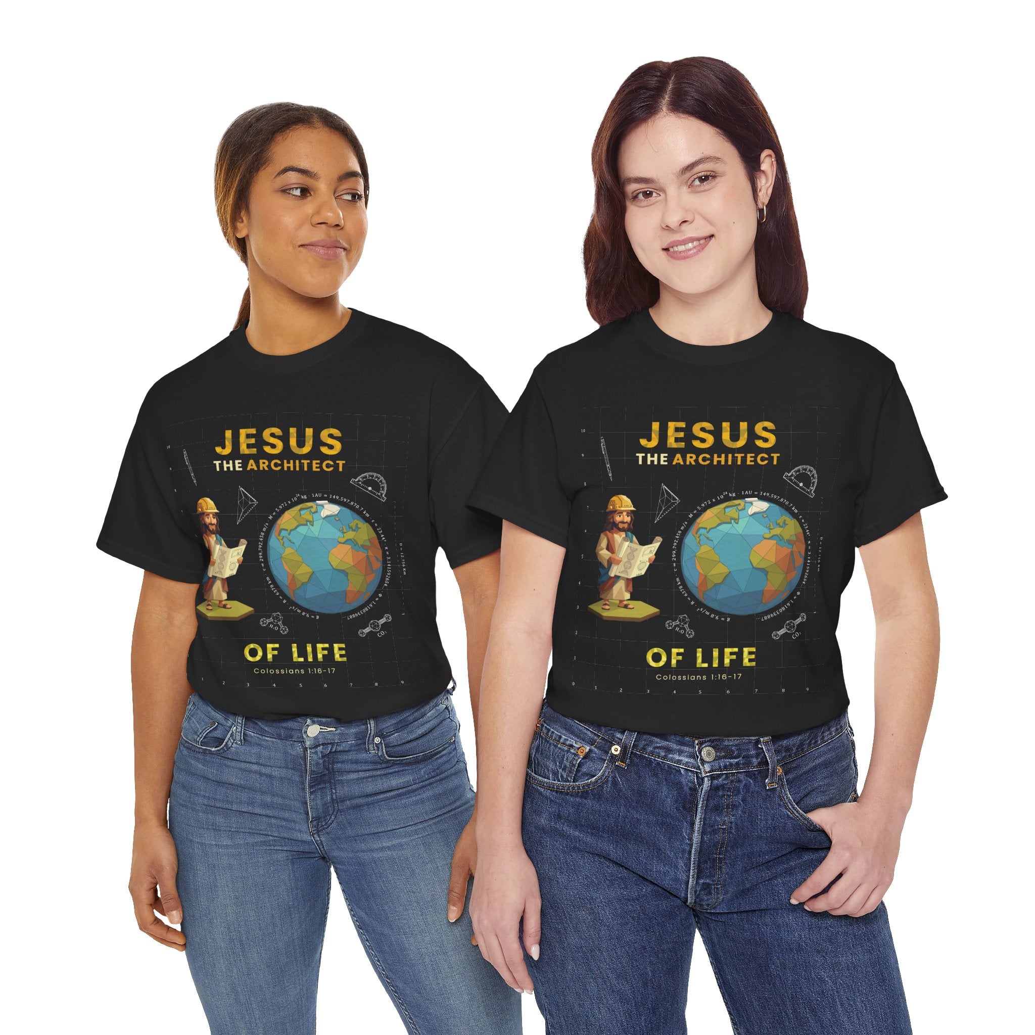Jesus The Architect of Life T‑Shirt — Christian Faith, Holy Poly!