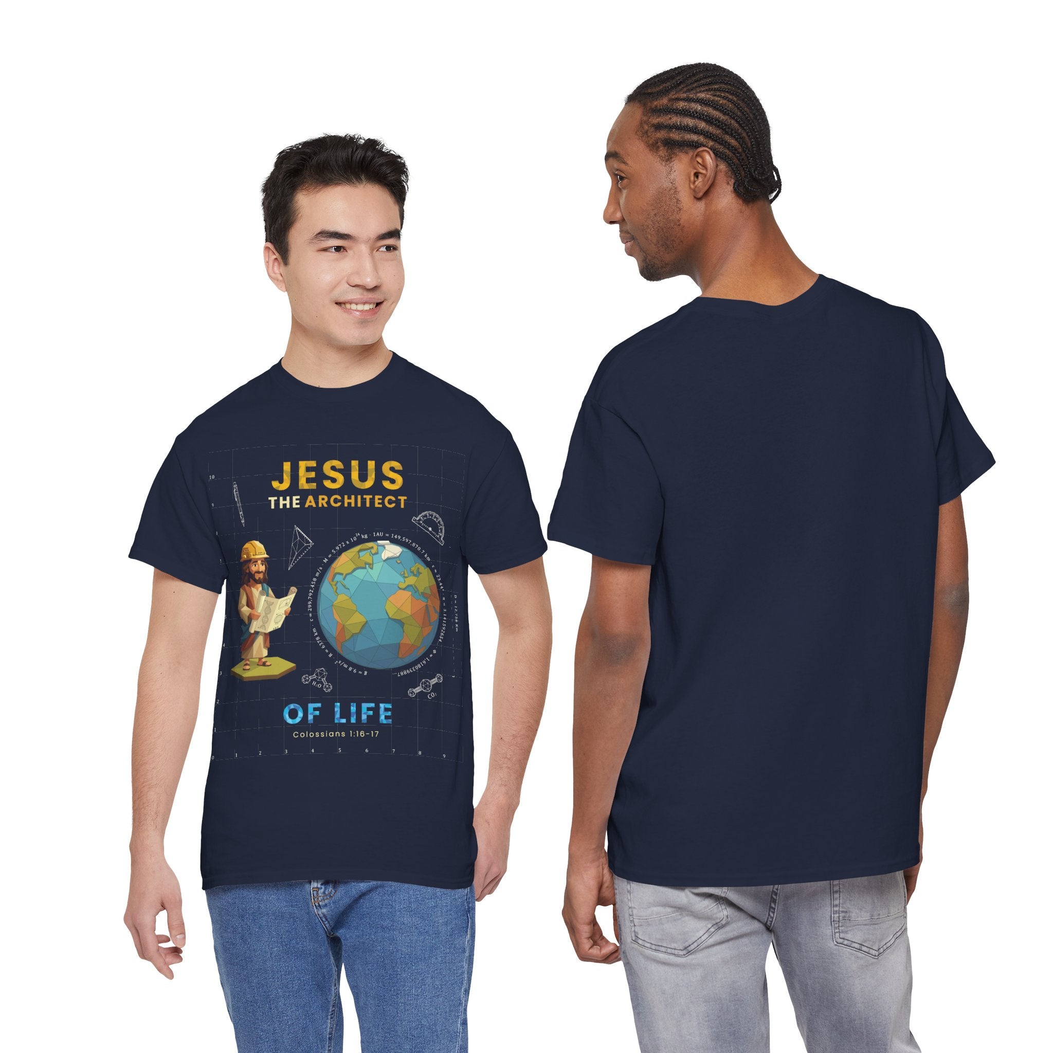 Jesus The Architect of Life T‑Shirt — Christian Faith, Holy Poly!