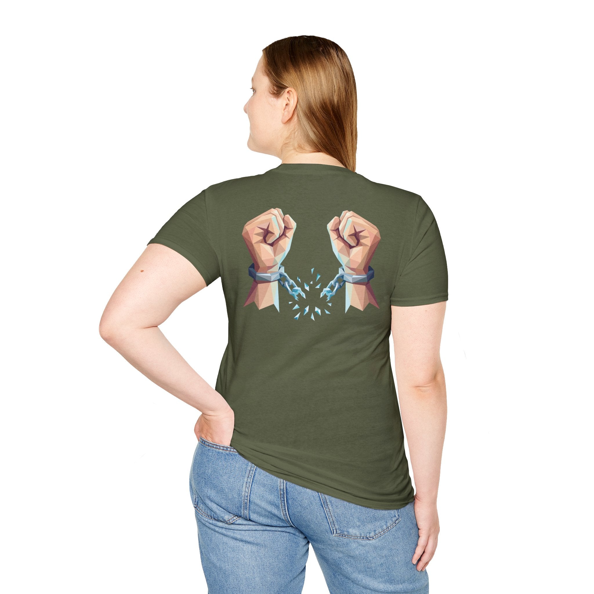 Freed by the truth. T-Shirt — Holy Poly