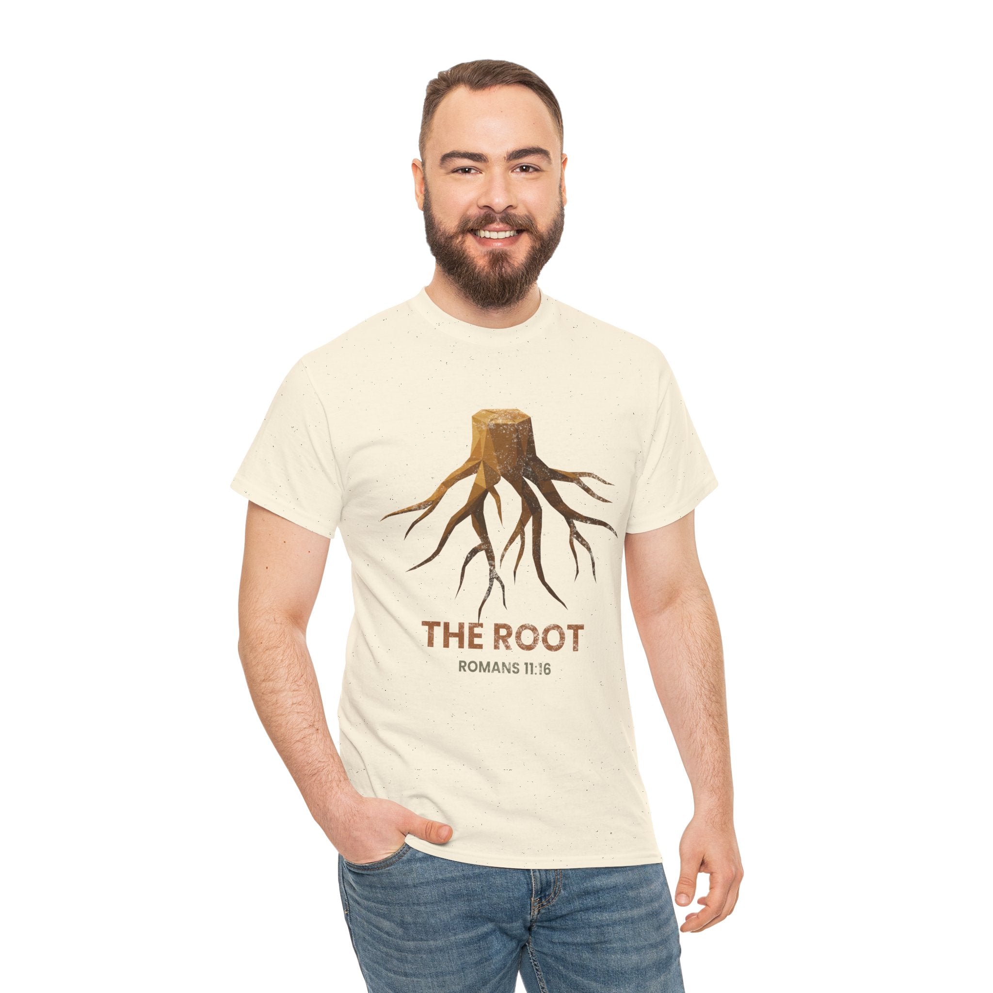 The Root T‑Shirt – Christian Romans 11:16 - Father's day Tee