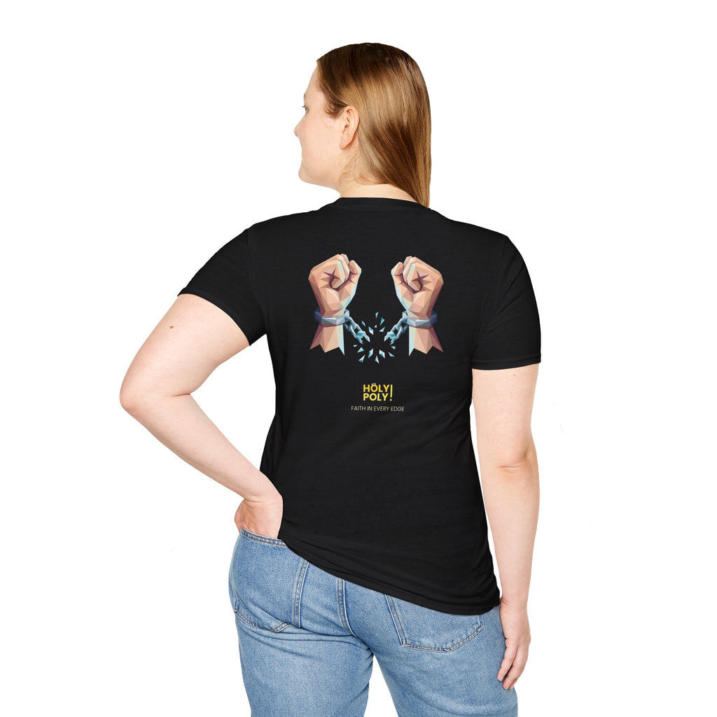 Freed by the truth. T-Shirt — Holy Poly