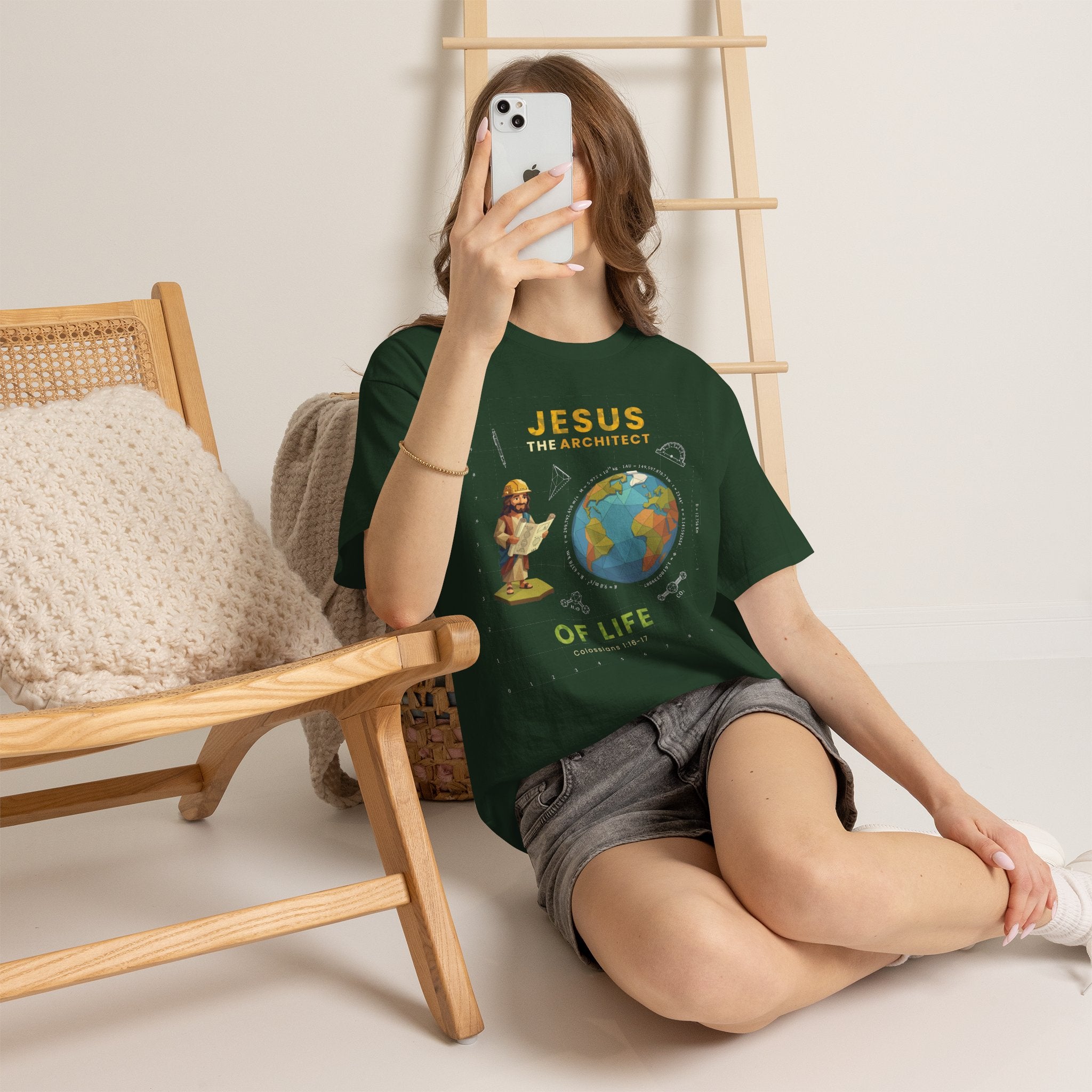 Jesus The Architect of Life T‑Shirt — Christian Faith, Holy Poly!