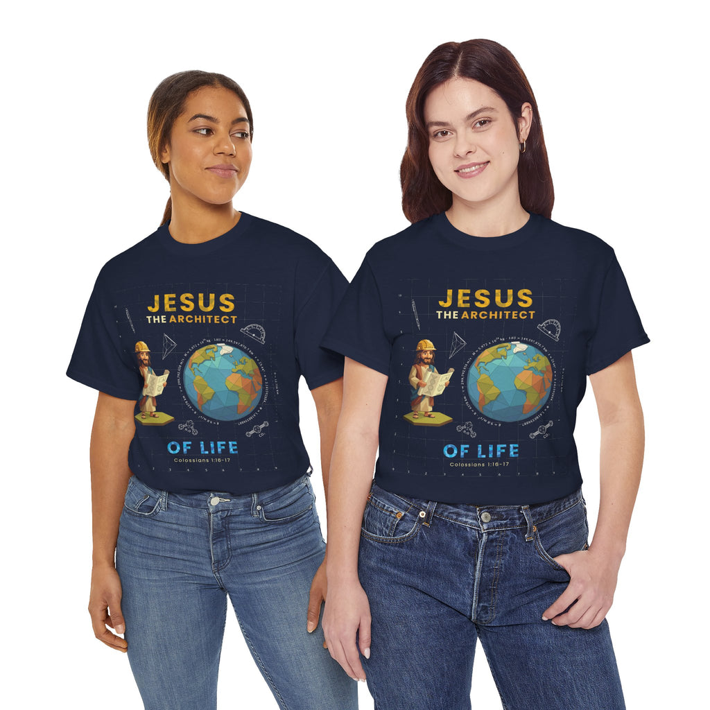 Jesus The Architect of Life T‑Shirt — Christian Faith, Holy Poly!