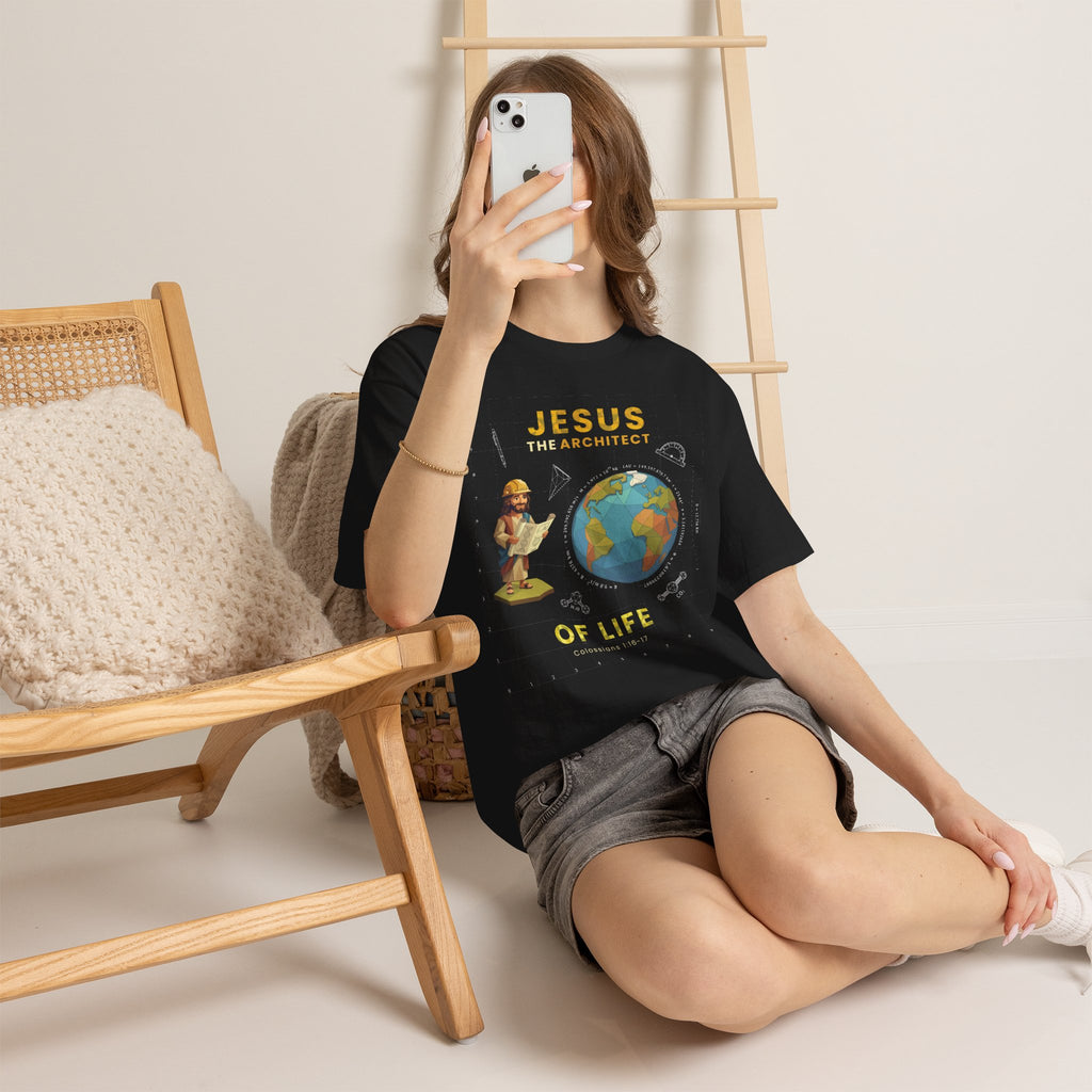 Jesus The Architect of Life T‑Shirt — Christian Faith, Holy Poly!